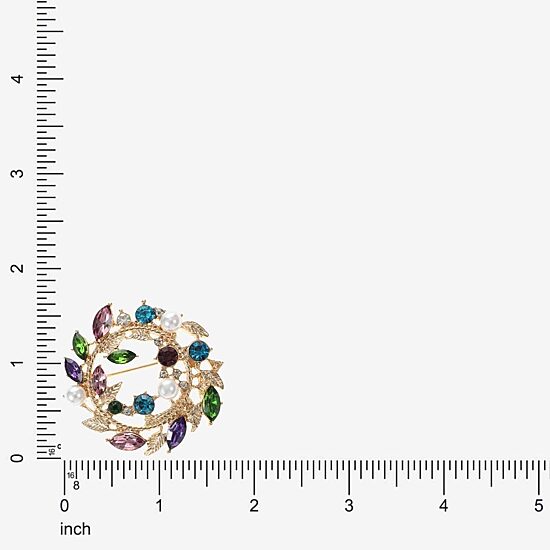 Monet Jewelry Multi Color Glass Pin