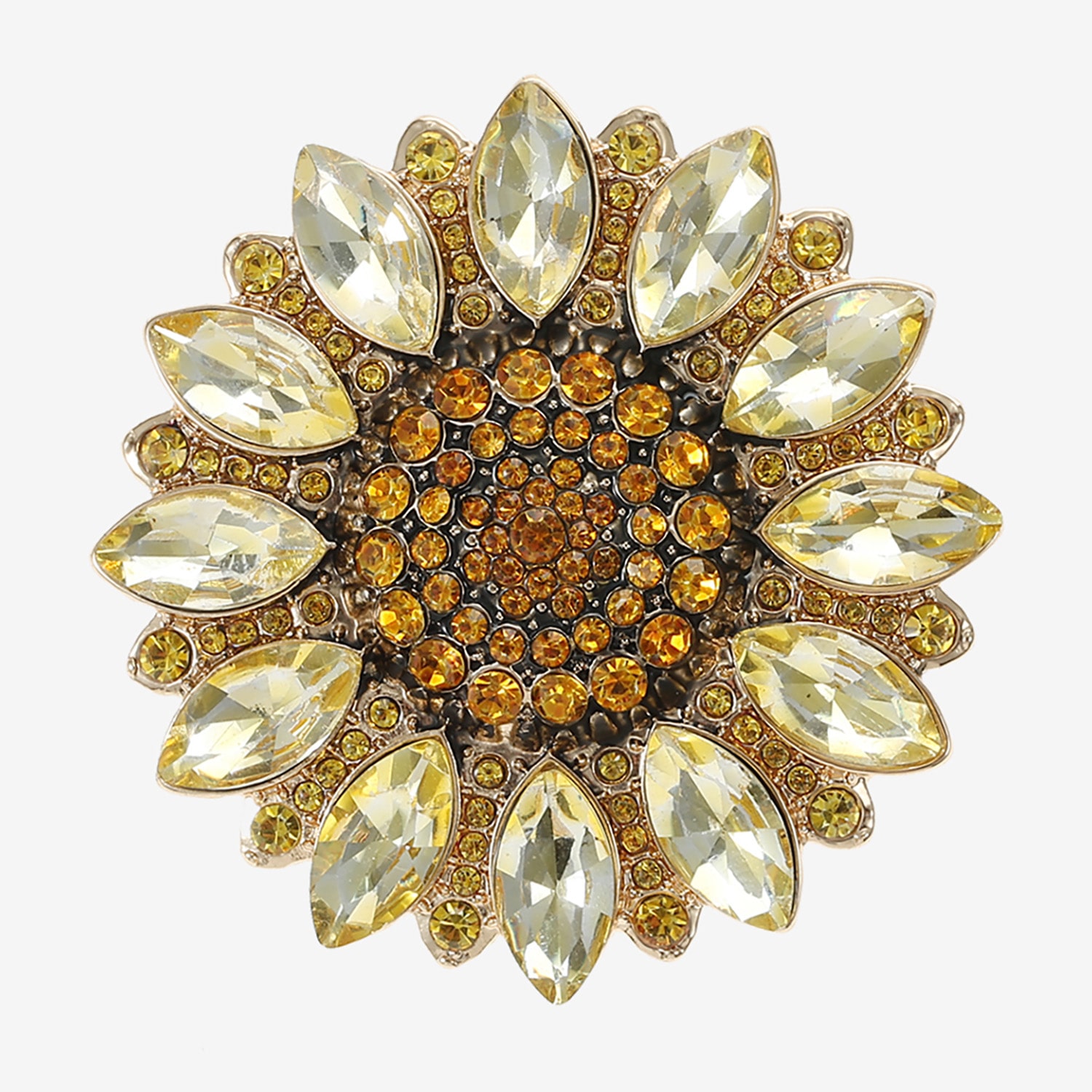 Monet Jewelry Yellow Glass Pin