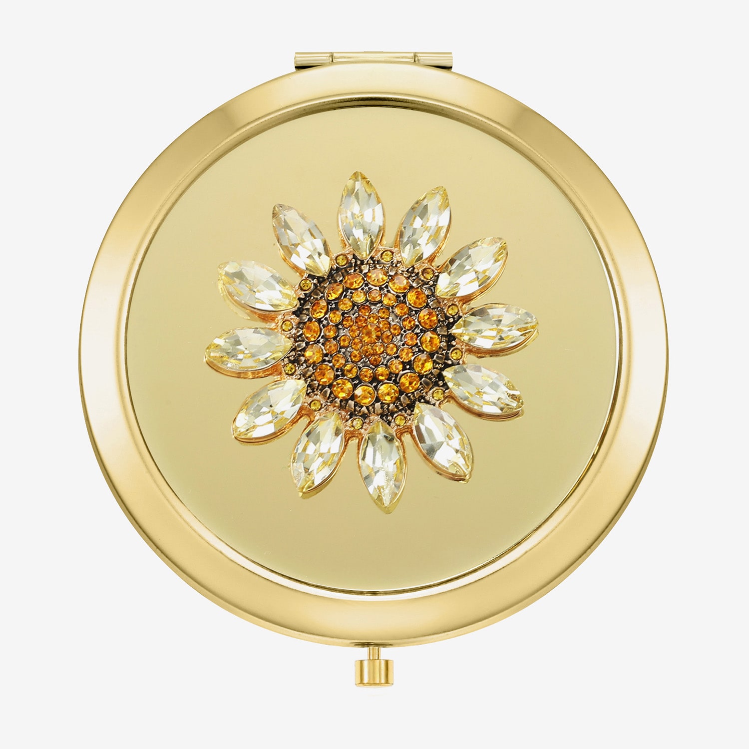 Monet Jewelry Gold Tone Compact Mirror