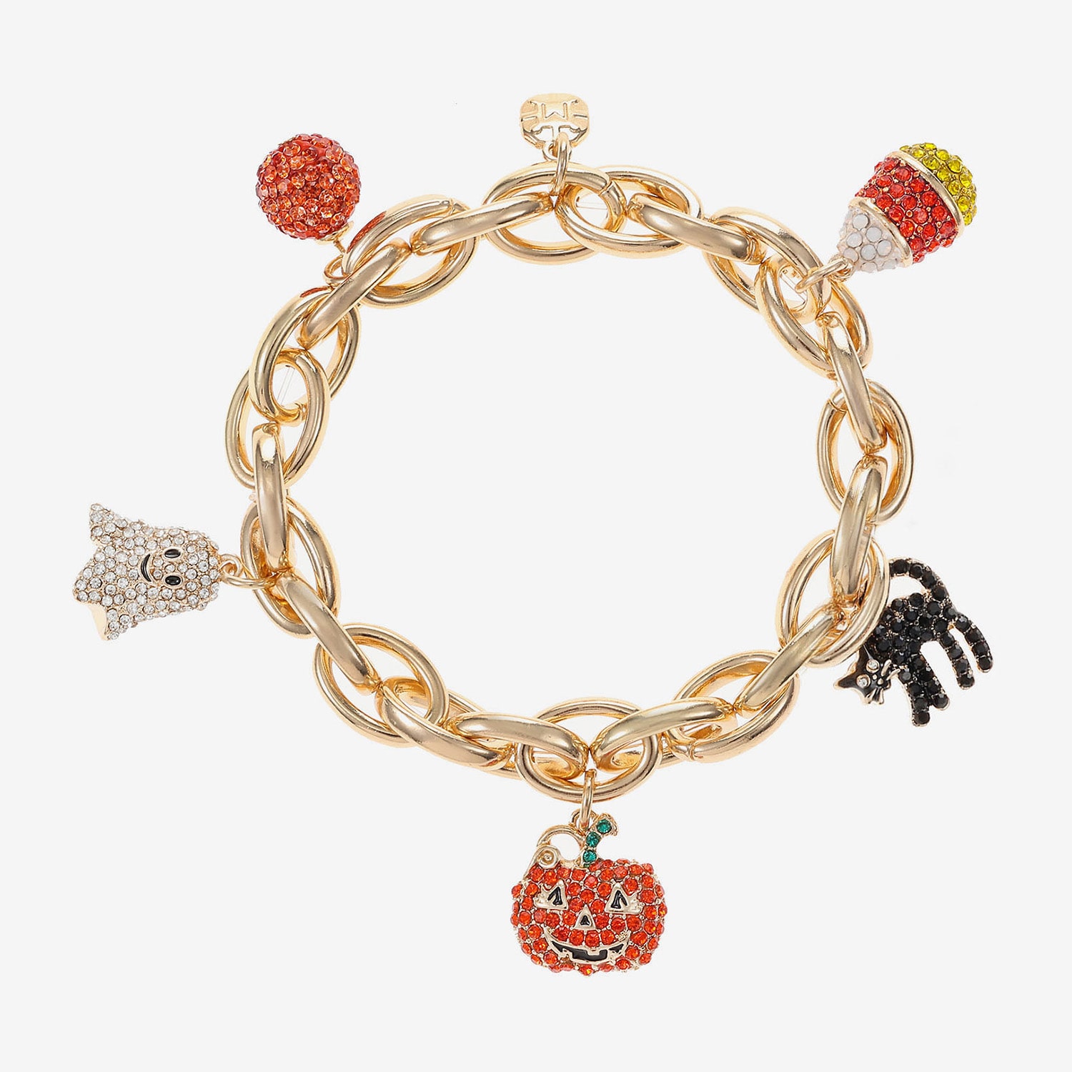 Monet Jewelry Womens Multi Color Glass Charm Bracelet