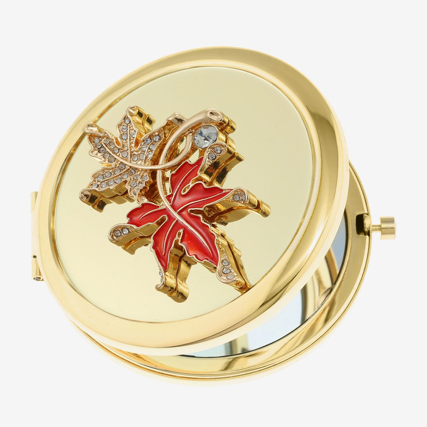 Monet Jewelry Gold Tone Compact Mirror