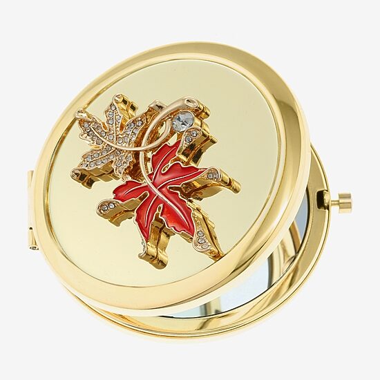 Monet Jewelry Gold Tone Compact Mirror