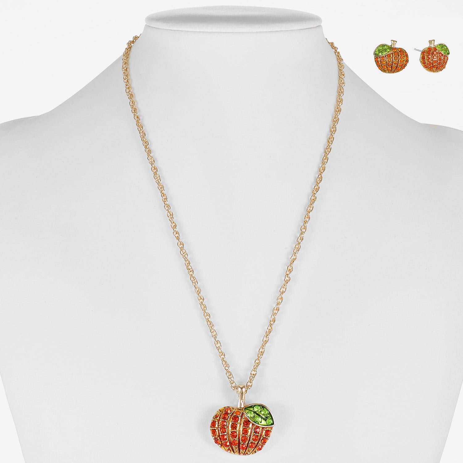 Monet Jewelry Womens Multi Color Glass 2-pc. Pendant Necklace Set