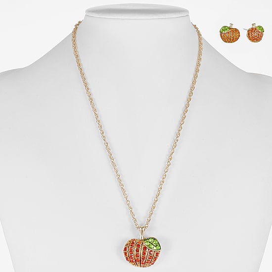Monet Jewelry Womens Multi Color Glass 2-pc. Pendant Necklace Set