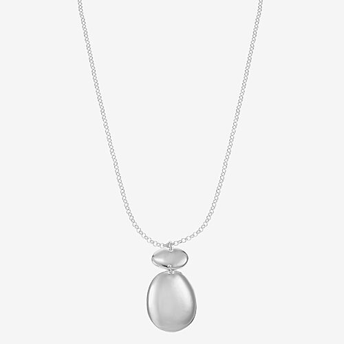 Liz Claiborne Womens 17 Inch Pendant Necklace In Silver