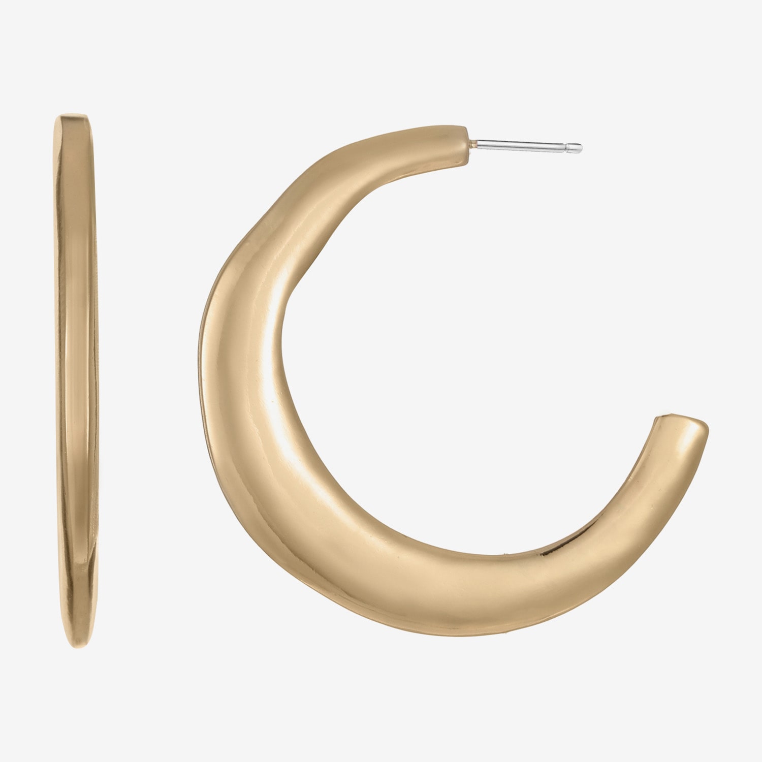 Liz Claiborne Womens 39mm Hypoallergenic Hoop Earrings