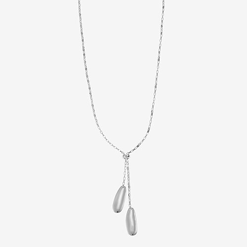 Liz Claiborne Womens 18 Inch Y Necklace In Silver