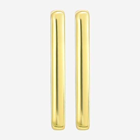 Womens 14K Gold 13mm Square Hoop Earrings