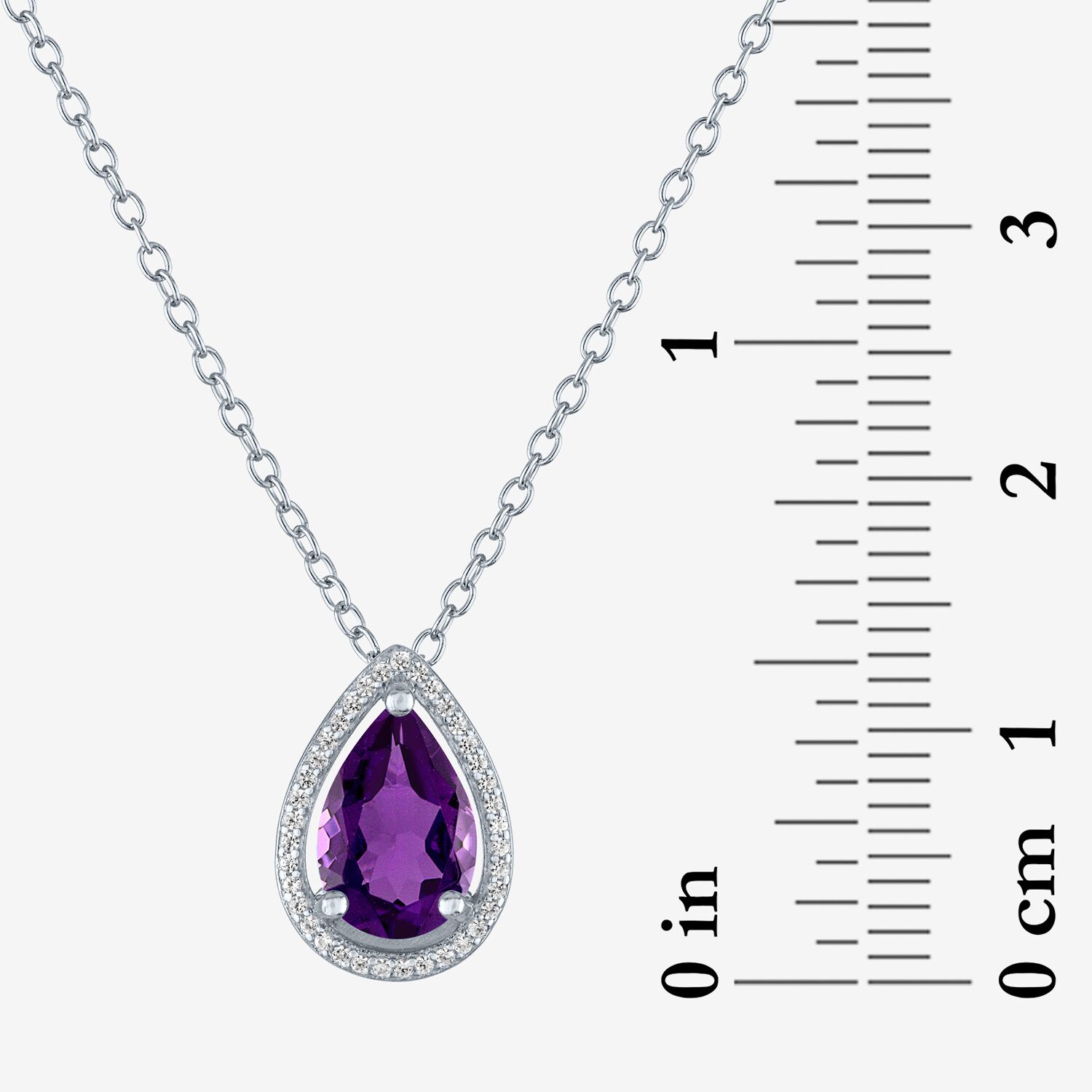 2-pc.Birthstone Necklace Set Pure Silver Over Brass