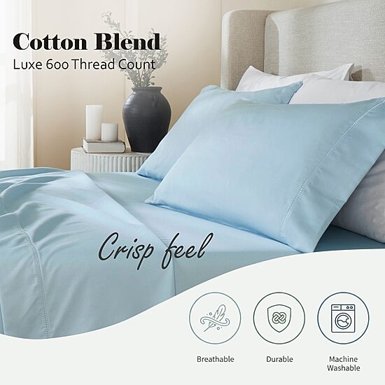 SUPERIOR® Pandora Lustrous Sateen Weave 600tc Pillowcase Set