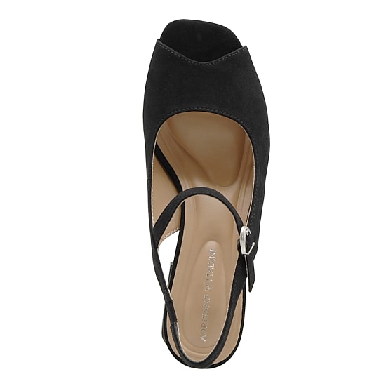Adrienne Vittadini Torque Womens Square Peep Toe Chunky Heel Pumps