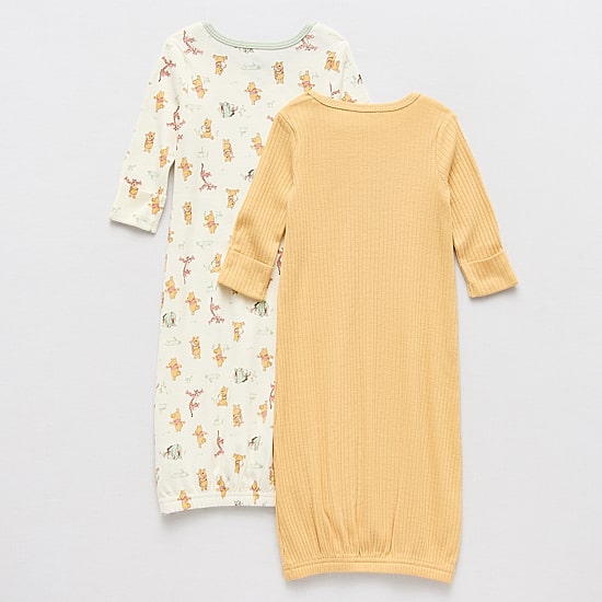 Baby Boys Winnie The Pooh Crew Neck Long Sleeve 2-pc. Nightgown