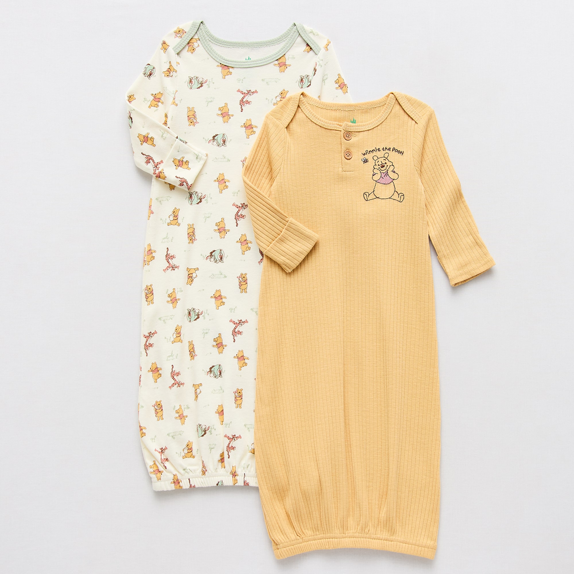 Disney Baby Boys Winnie The Pooh Crew Neck Long Sleeve 2-pc. Nightgown
