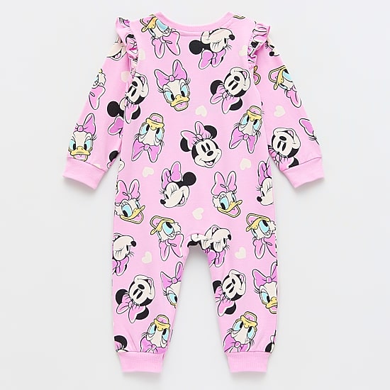 Baby Girls Minnie Mouse Long Sleeve Romper