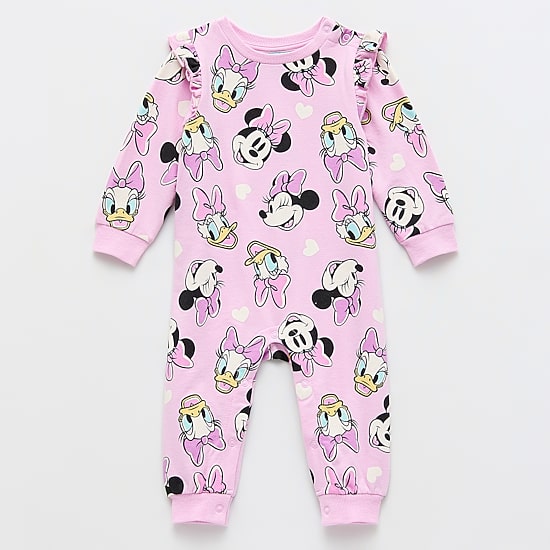 Baby Girls Minnie Mouse Long Sleeve Romper