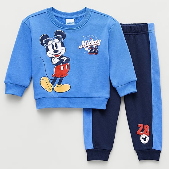 Baby Boys Mickey Mouse Knit 2-pc. Pant Set