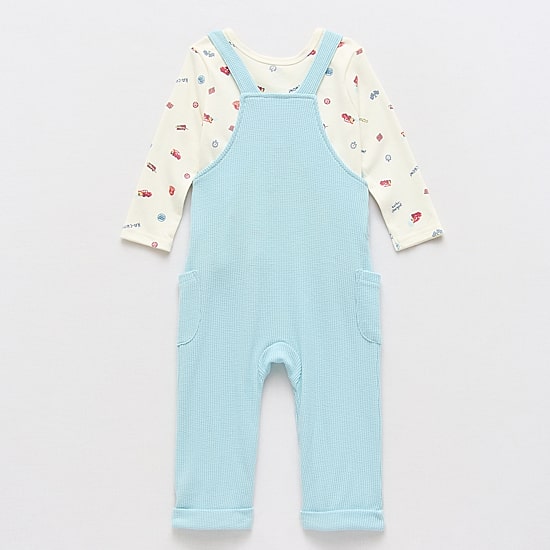 Baby Boys Knit 3-pc. Jumpsuit Set