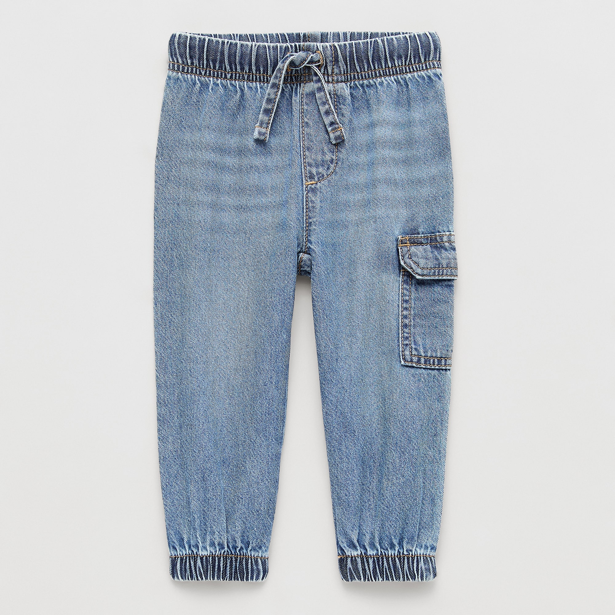 Okie Dokie Baby Boys Adjustable Waist Jogger Denim Jean