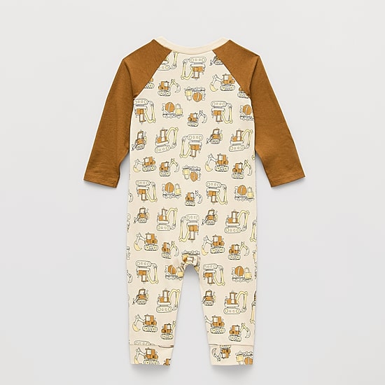 Okie Dokie Baby Boys Crew Neck Long Sleeve Jumpsuit