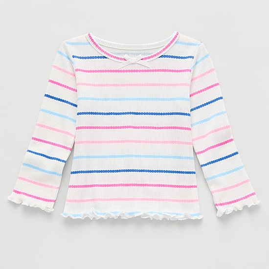 Okie Dokie Baby Girls Crew Neck Long Sleeve T-Shirt