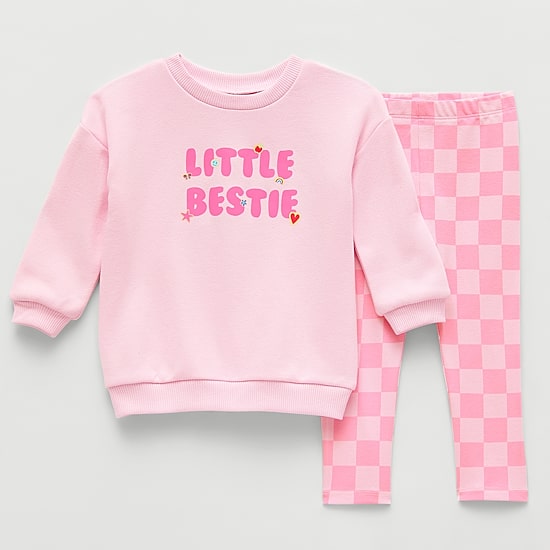 Okie Dokie Baby Girls French Terry 2-pc. Legging Set