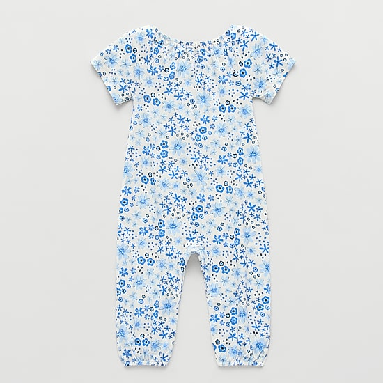 Okie Dokie Baby Girls Crew Neck Short Sleeve Jumpsuit