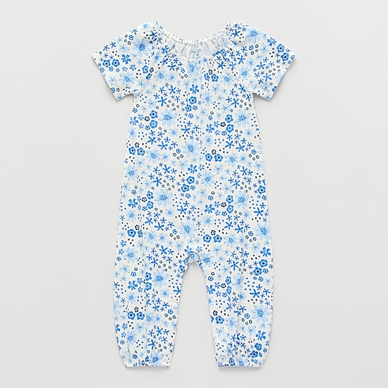 Okie Dokie Baby Girls Crew Neck Short Sleeve Jumpsuit