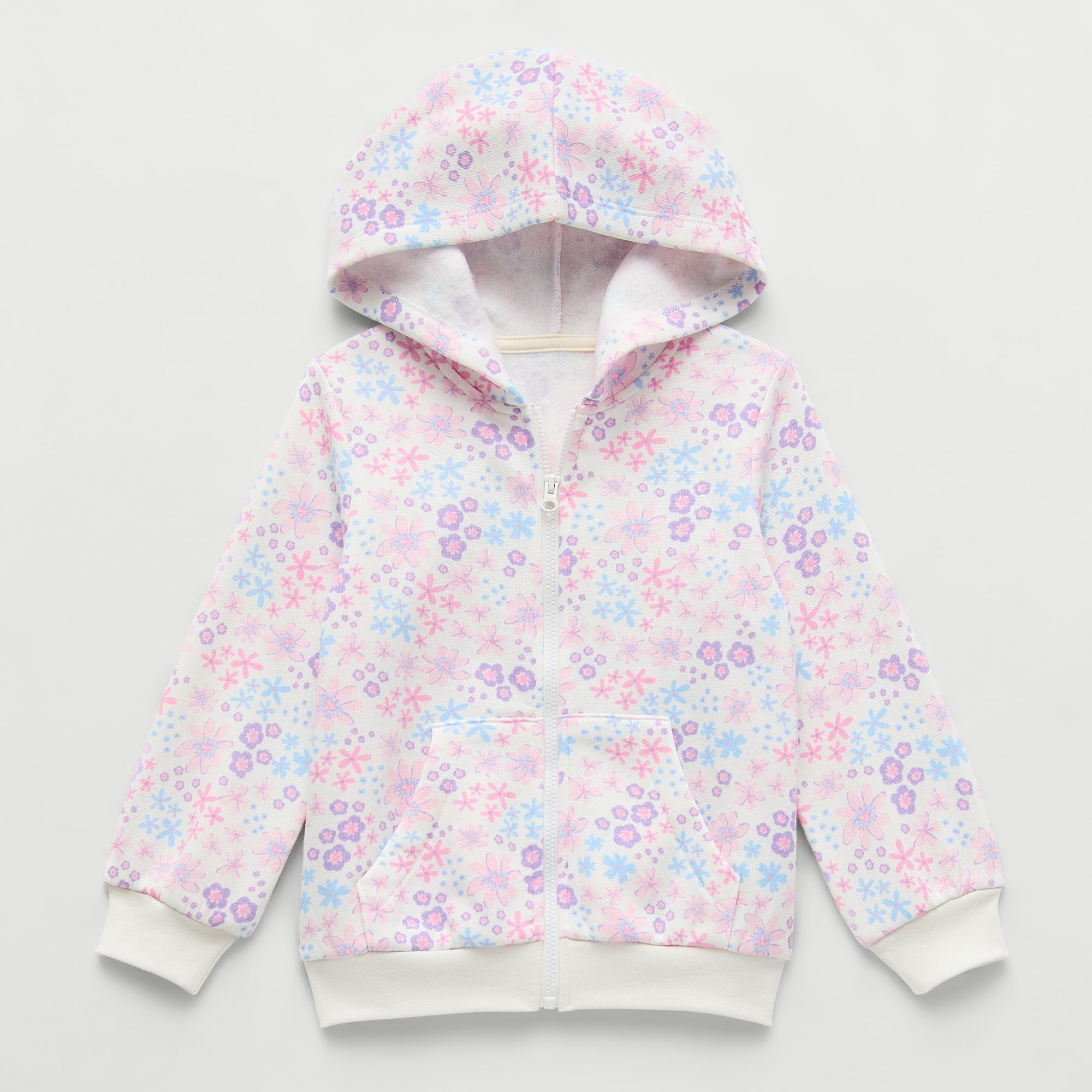 Okie Dokie Toddler & Little Girls Long Sleeve Fleece Zipper Hoodie
