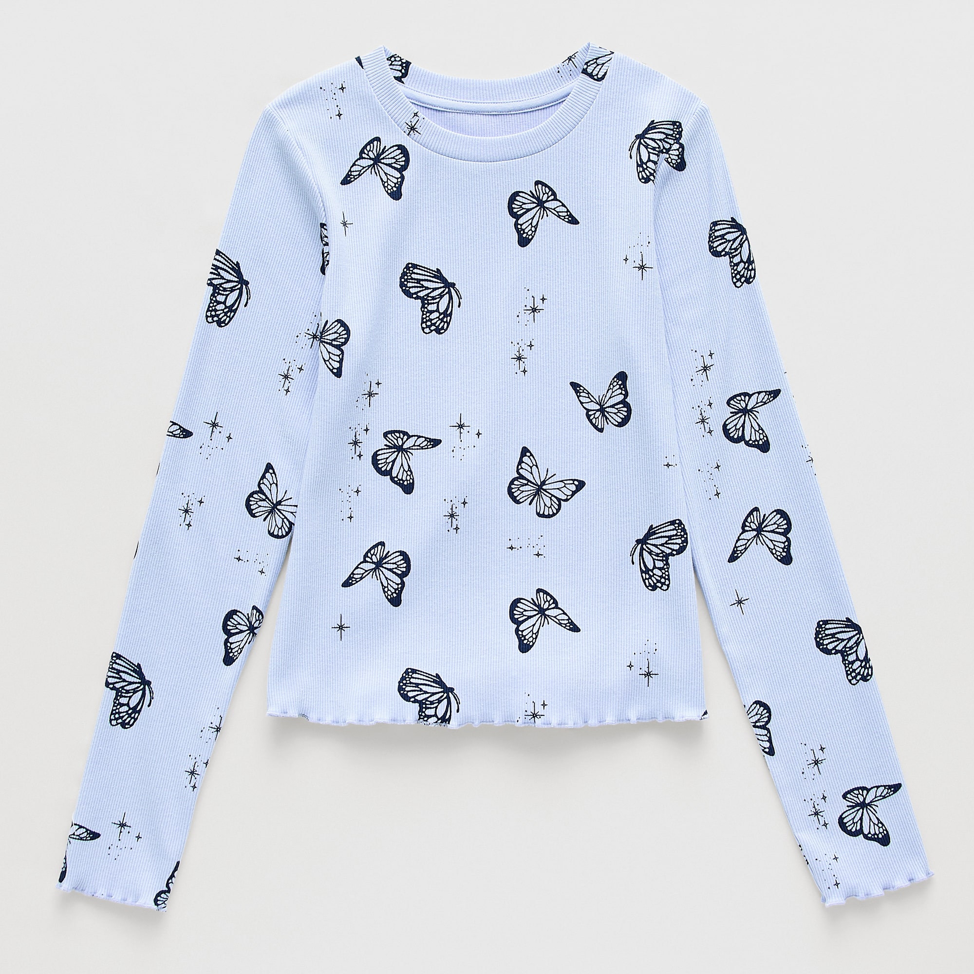 Thereabouts Little & Big Kid Girls Crew Neck Long Sleeve T-Shirt