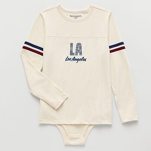 Thereabouts Little & Big Kid Boys Bodysuit Closure Easy-on + Easy-off Adaptive Crew Neck Long Sleeve Bodysuit In Beige