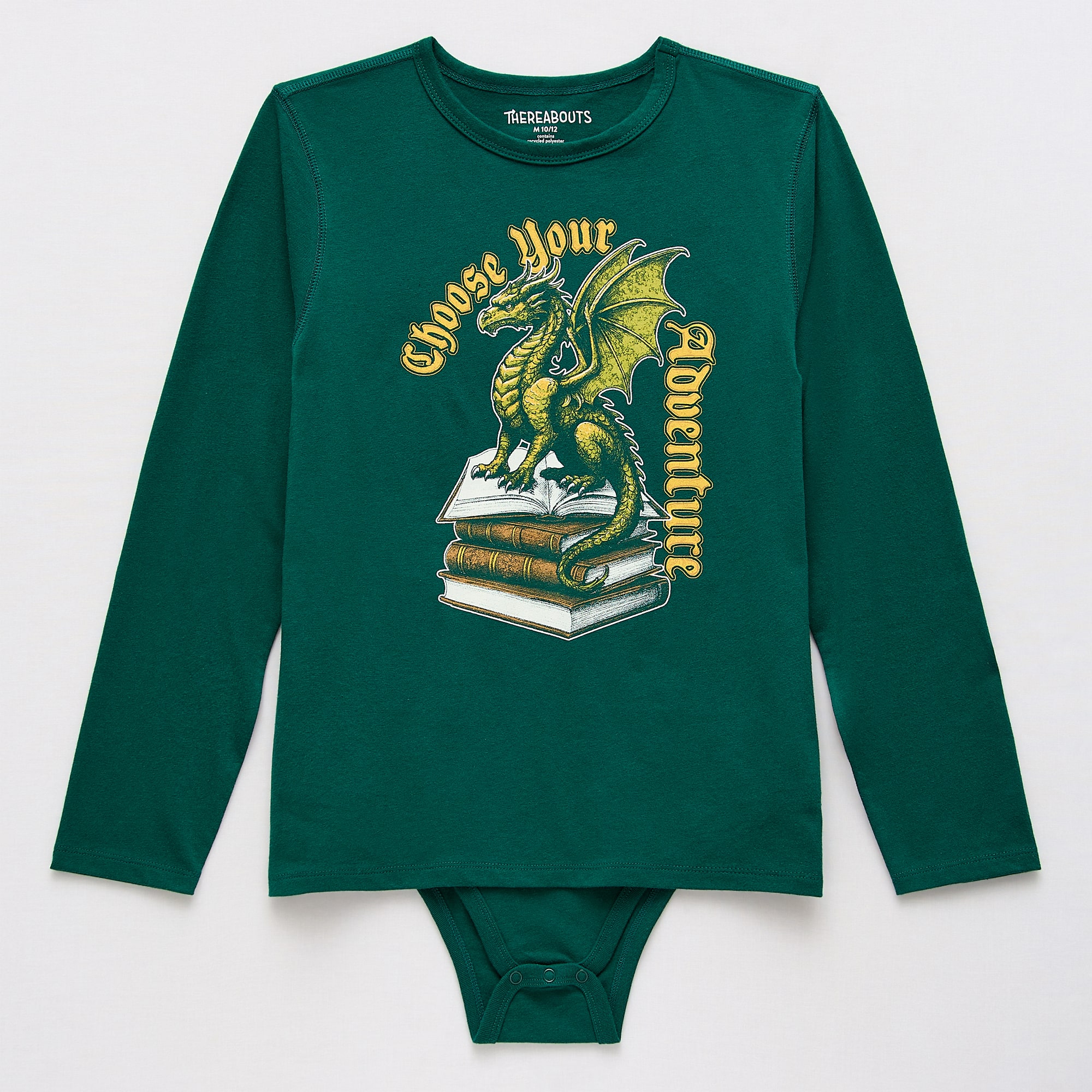 Thereabouts Little & Big Kid Boys Bodysuit Closure Easy-on + Easy-off Adaptive Crew Neck Long Sleeve Bodysuit