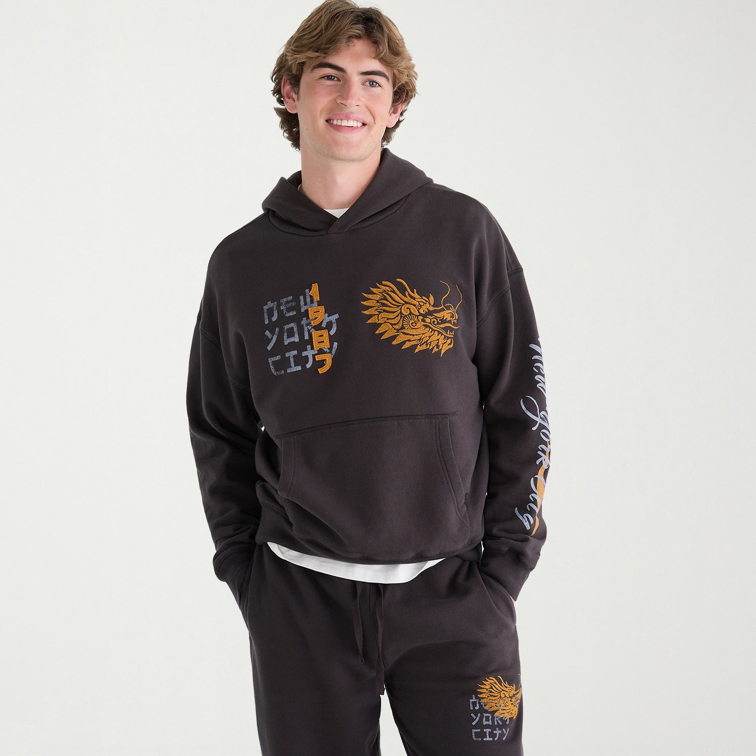AEROPOSTALE Mens Long Sleeve Fleece Hoodie
