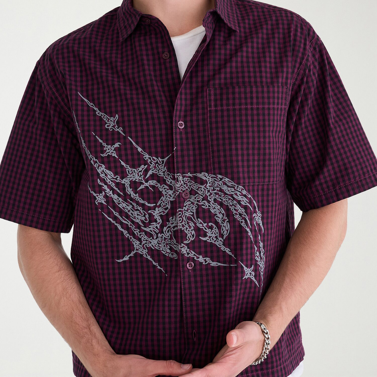 AEROPOSTALE Mens Short Sleeve Boxy Fit Button-Down Shirt