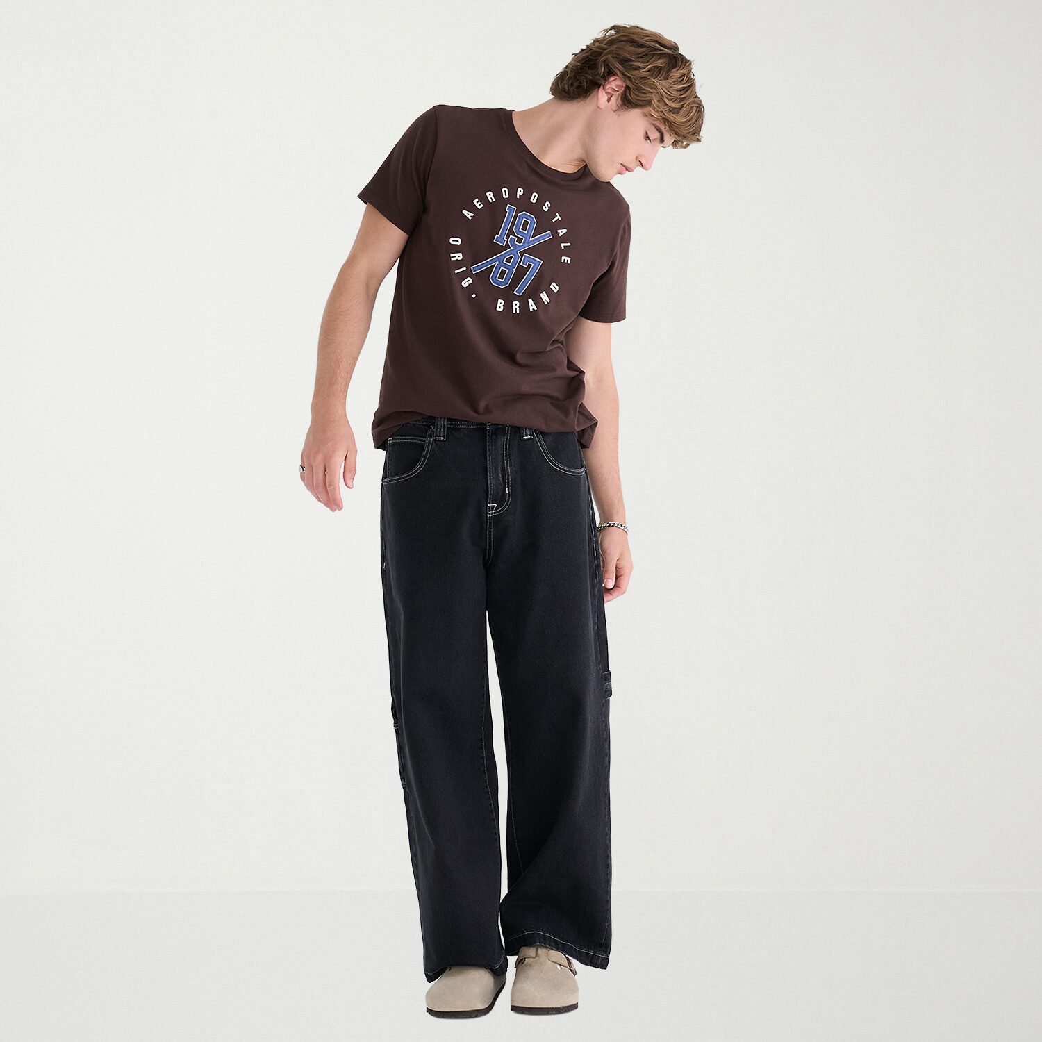 AEROPOSTALE Mens Crew Neck Short Sleeve Regular Fit Graphic T-Shirt