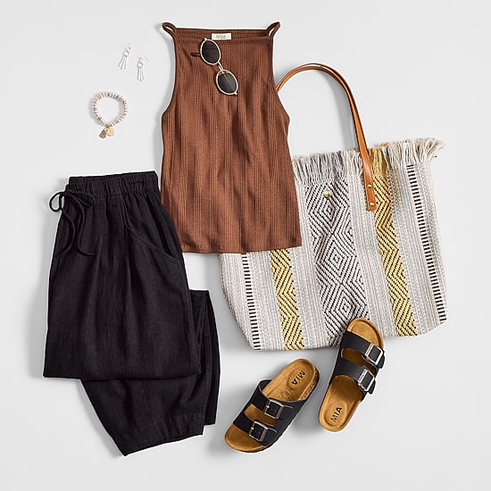 A.N.A Womens Square Neck Sleeveless Tank Top