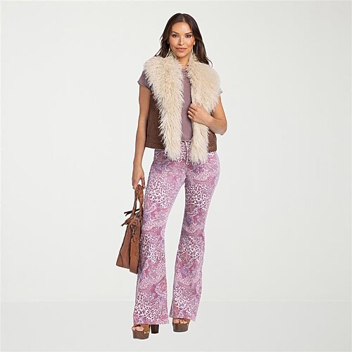 Js Jessica Simpson Womens High Rise Flare Corduroy Pant In Pink