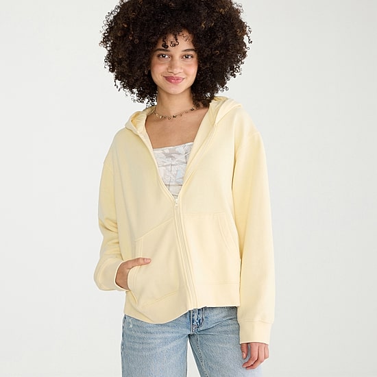 AEROPOSTALE Womens Juniors Long Sleeve Zipper Hoodie