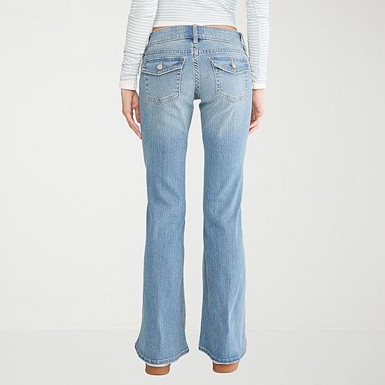 AEROPOSTALE Womens Juniors Low Rise Flare Leg Jean