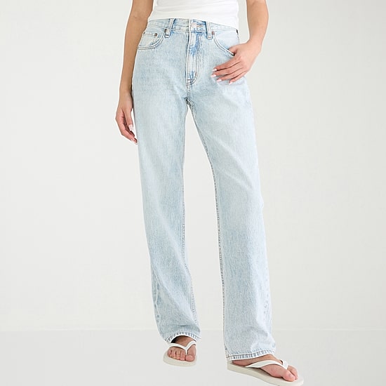 AEROPOSTALE Womens Juniors Highest Rise Relaxed Fit Jean