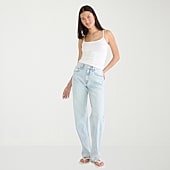 AEROPOSTALE Womens Juniors Highest Rise Relaxed Fit Jean