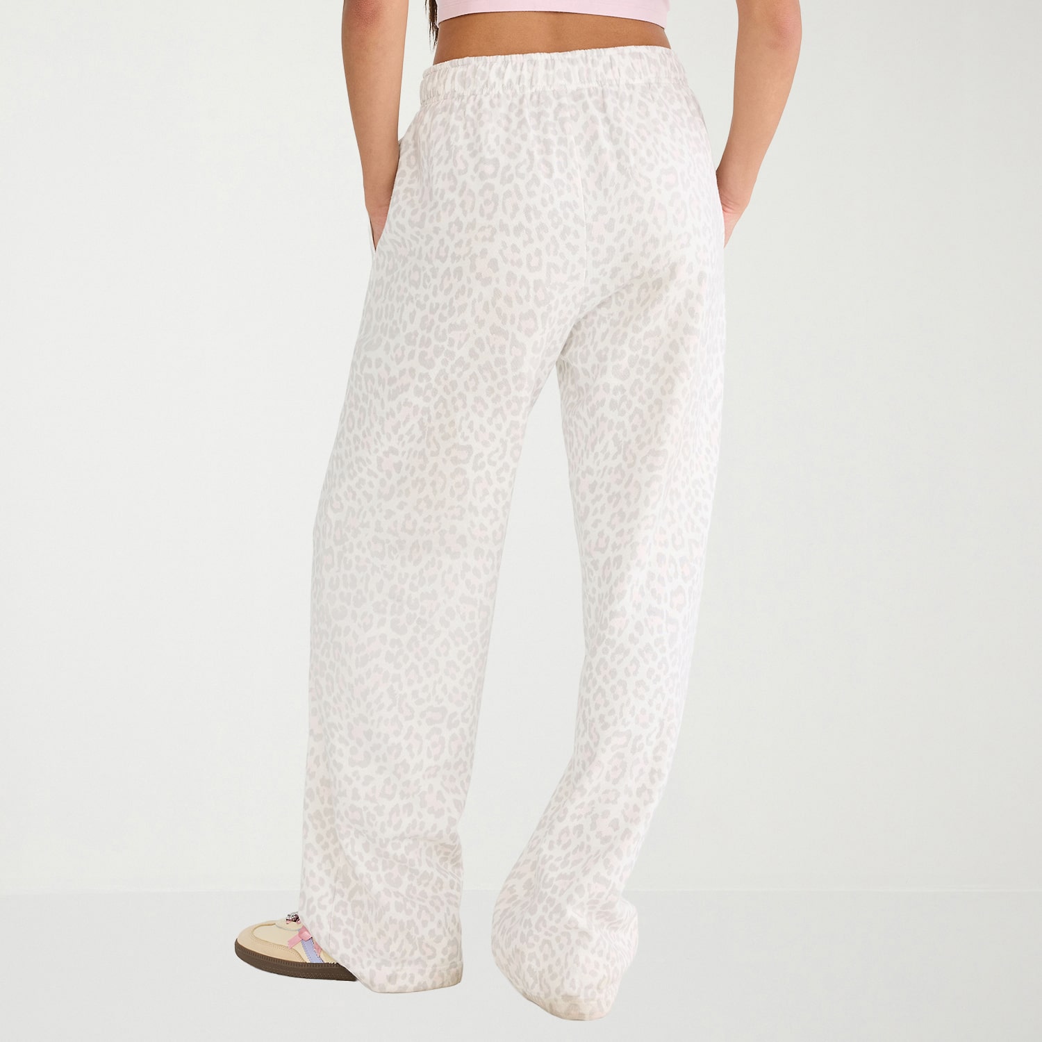 AEROPOSTALE Womens Juniors Straight Mid Rise Fleece Sweatpant