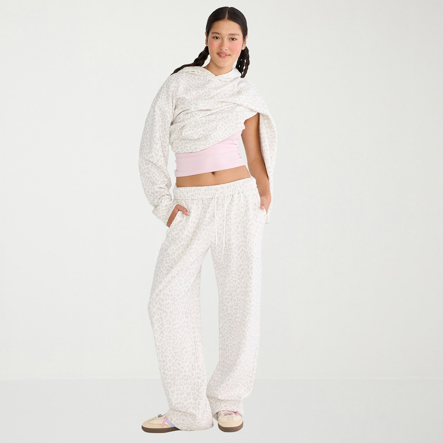AEROPOSTALE Womens Juniors Straight Mid Rise Fleece Sweatpant