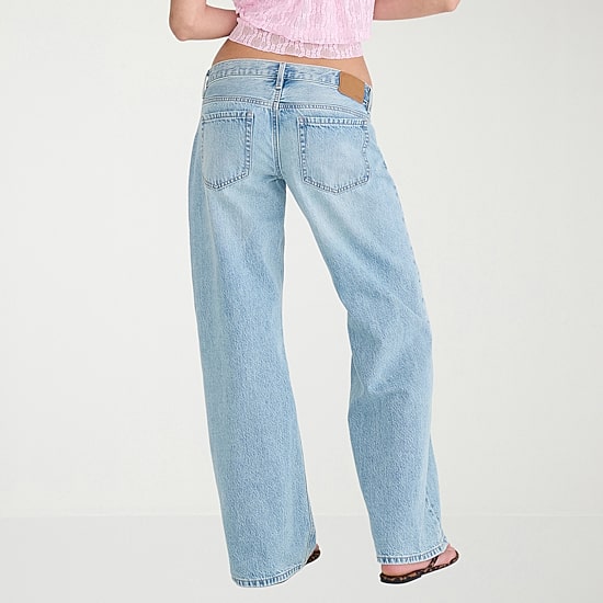AEROPOSTALE Womens Juniors Low Rise Wide Leg Jean