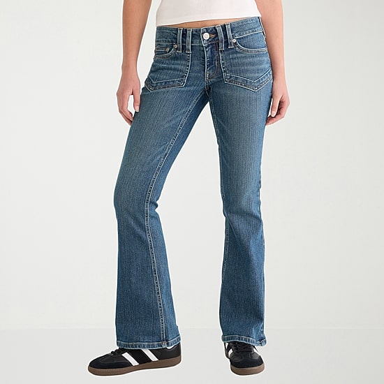AEROPOSTALE Womens Juniors Low Rise Flare Leg Jean