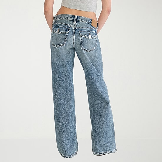 AEROPOSTALE Womens Juniors Low Rise Baggy Fit Jean