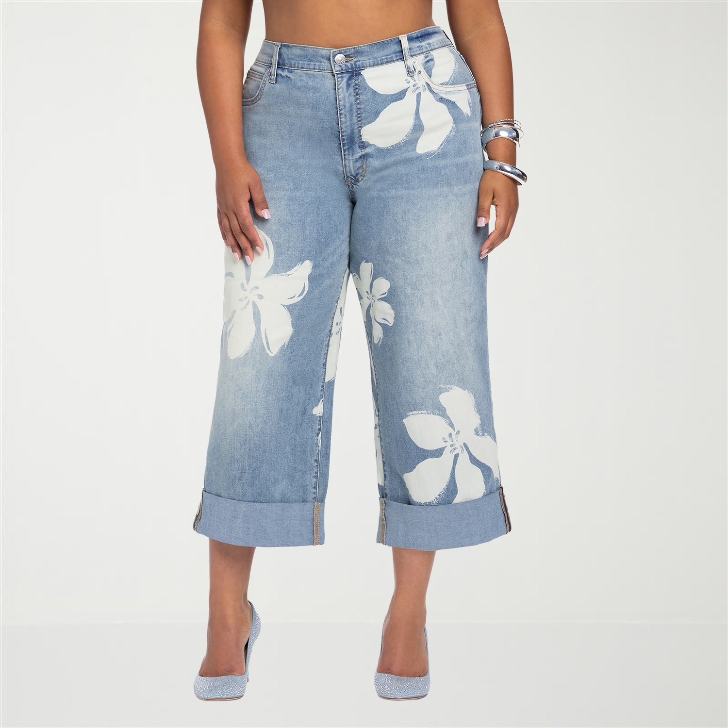 JS Jessica Simpson Womens Plus High Rise Boyfriend Jean