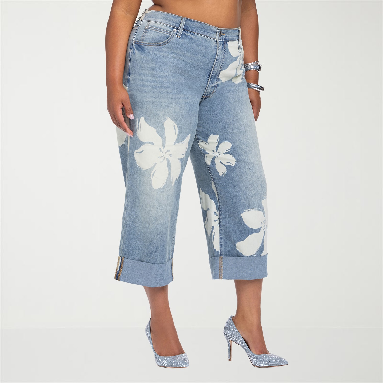 JS Jessica Simpson Womens Plus High Rise Boyfriend Jean