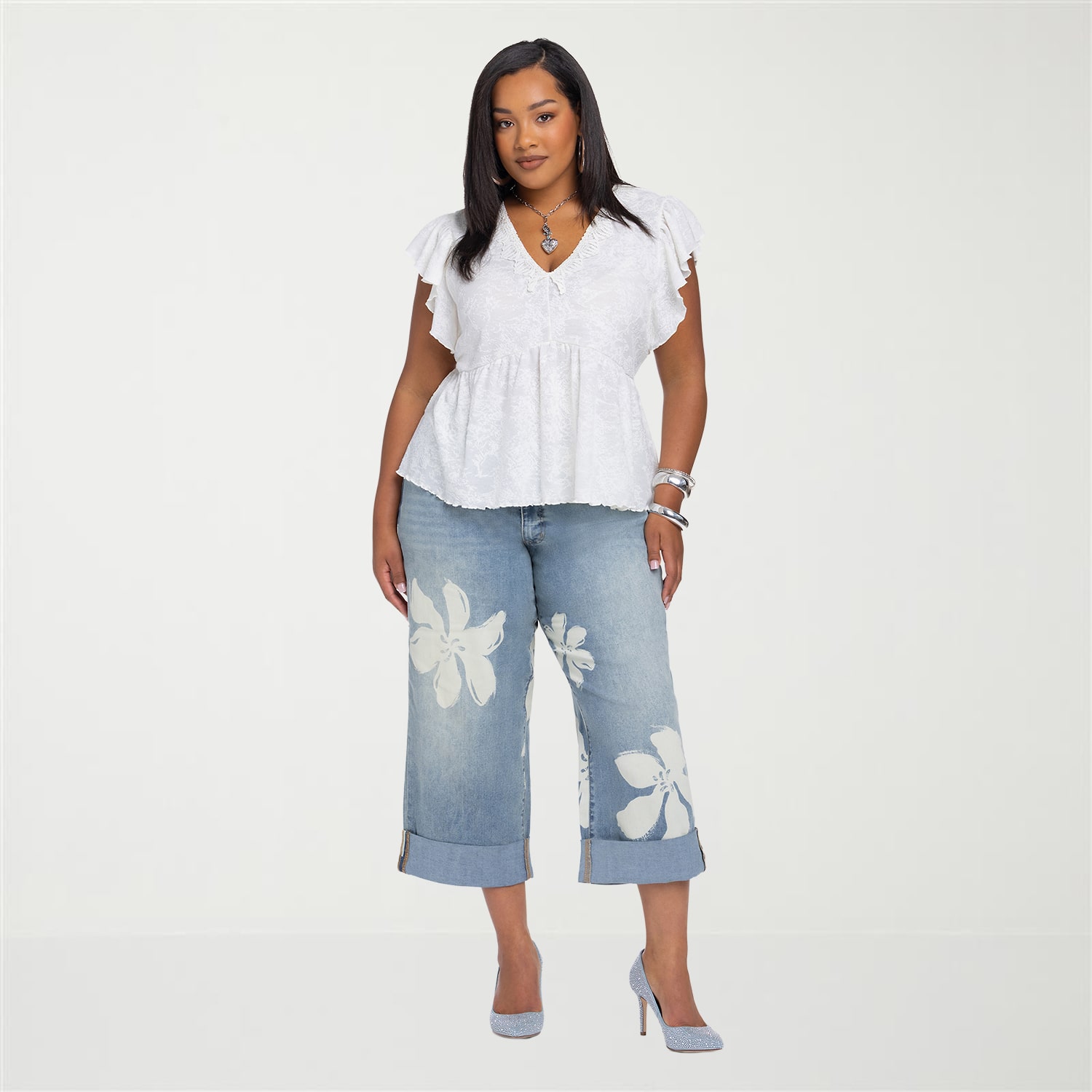 JS Jessica Simpson Womens Plus High Rise Boyfriend Jean