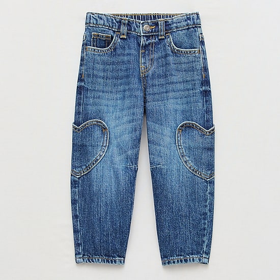 Okie Dokie Toddler & Little Girls Adjustable Waist Barrel Leg Jean