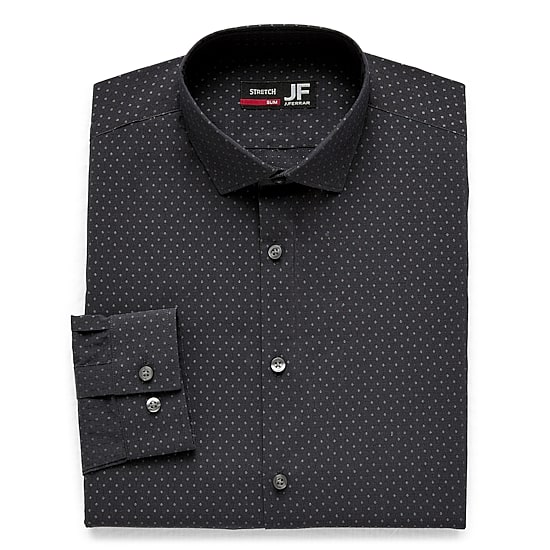 mens dress shirts jcpenney J. Ferrar Ultra Comfort Mens Slim Fit Stretch Fabric Wrinkle Free Long  Sleeve Dress Shirt